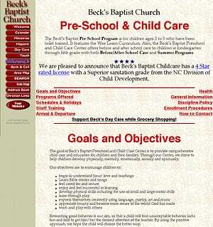 Sample Page - Special Ministry - Day Care